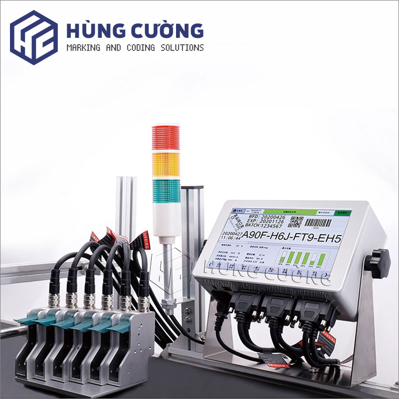 Máy in phun nhiệt tự động HC600 (cấu hình tùy chọn 3-6 đầu in)
